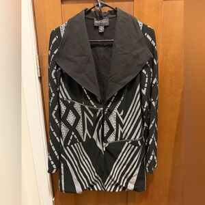 Frank Lyman Black and Gray Geometric Jacket